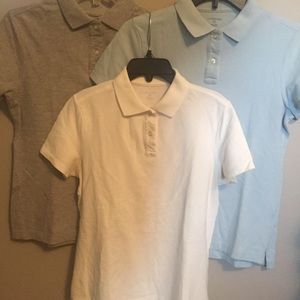 3 Lands End Feminine Fit Polos - Set of 3 Size S